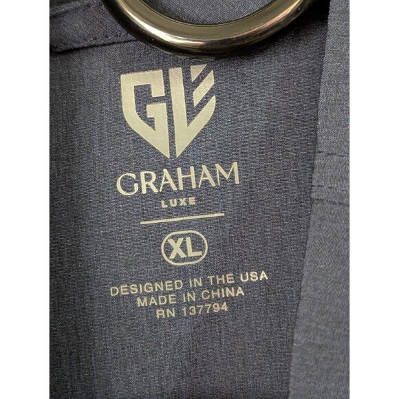Graham Luxe Jacket Mens XL Navy Golf Windbreaker Lightweight Pockets - Picture 10 of 14